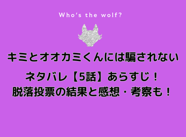 キミとオオカミくんには騙されない【5話】ネタバレあらすじ！脱落投票の結果と感想・考察も！