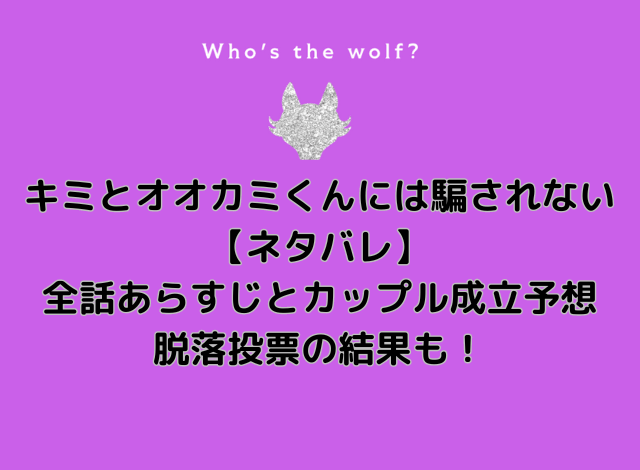 キミとオオカミくんには騙されないネタバレ最終回どうなる？カップル成立予想と脱落投票の結果も紹介！